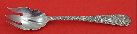Ice Cream Fork Rare unusual fluted 5 1/2